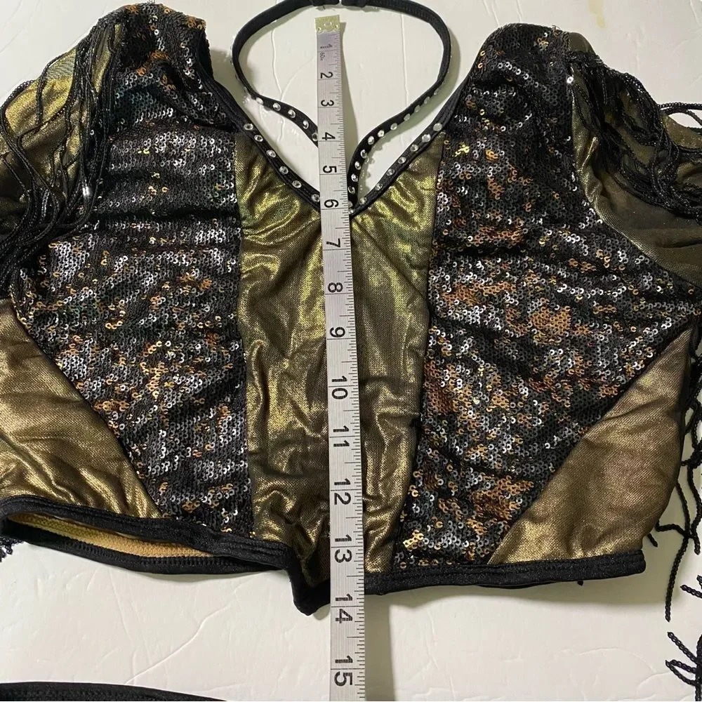 Revolution Tenth House 2 piece dance costume fringe ZERO GRAVITY TH25247 MA adul